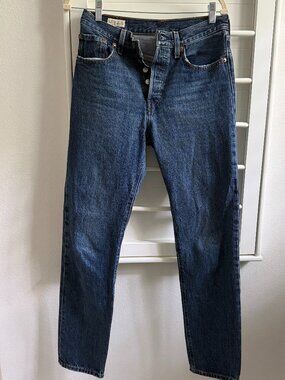 Levi’s 501 Original Jeans W26 L32 Medium Dark Wash Button Fly Straight Leg